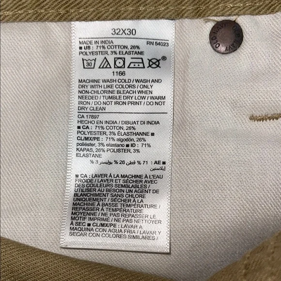 Old Navy Men's Tan Slim Pants size 32 x 30 - Picture 5 of 5